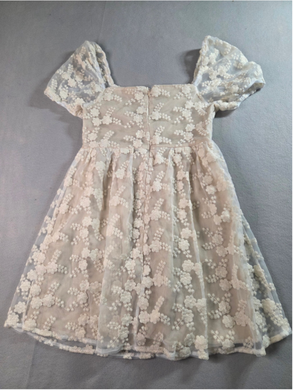 Women's Altar'd State Mini Dress Size S White Floral Lace Overlay